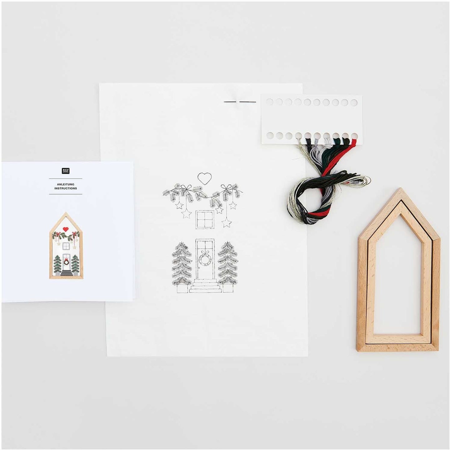 Kit de bordar Casita de Navidad