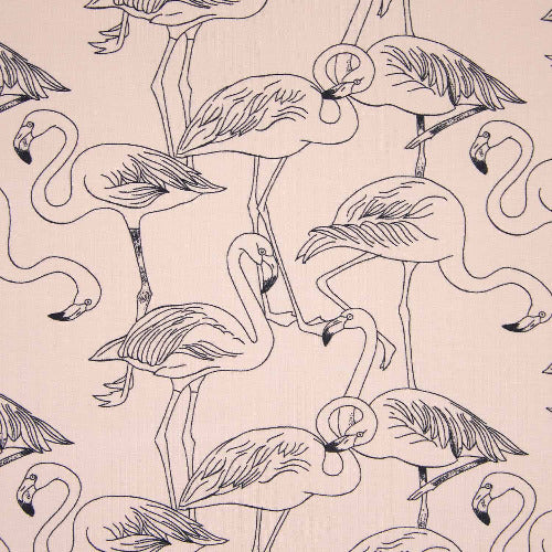 Tela de punto camiseta Jersey Coral Flamingos