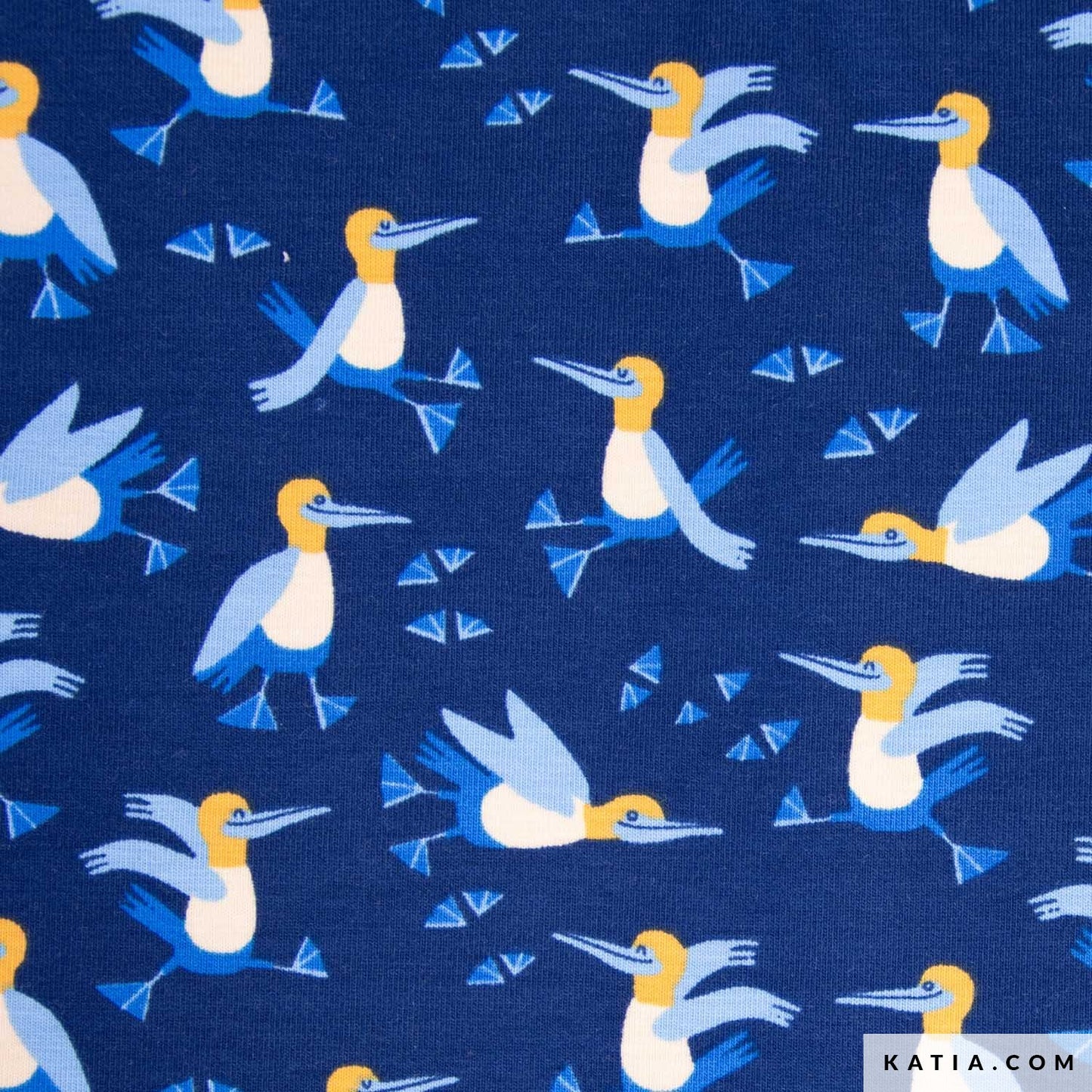 Teixit de punt samarreta Blue Legged Bird (€/10cm)
