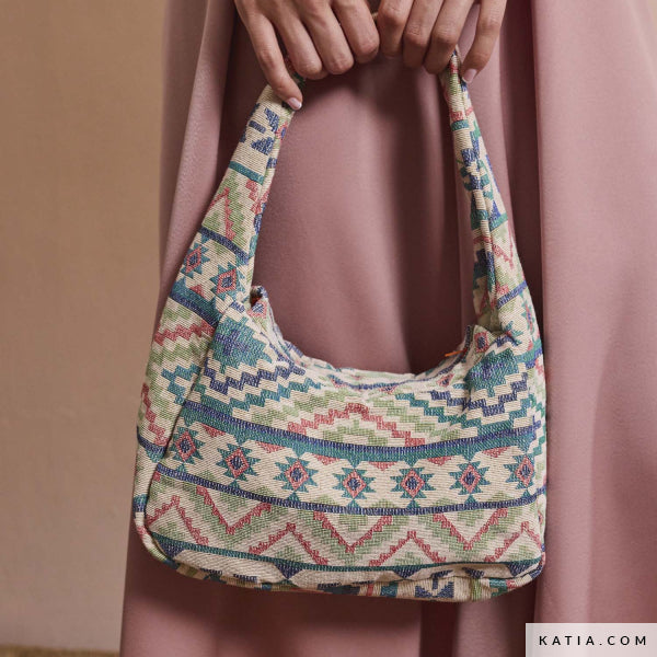 Jacquard con estampado étnico en Tonos Agua (€/10cm)