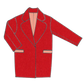 dibujo de abrigo largo en color rojo