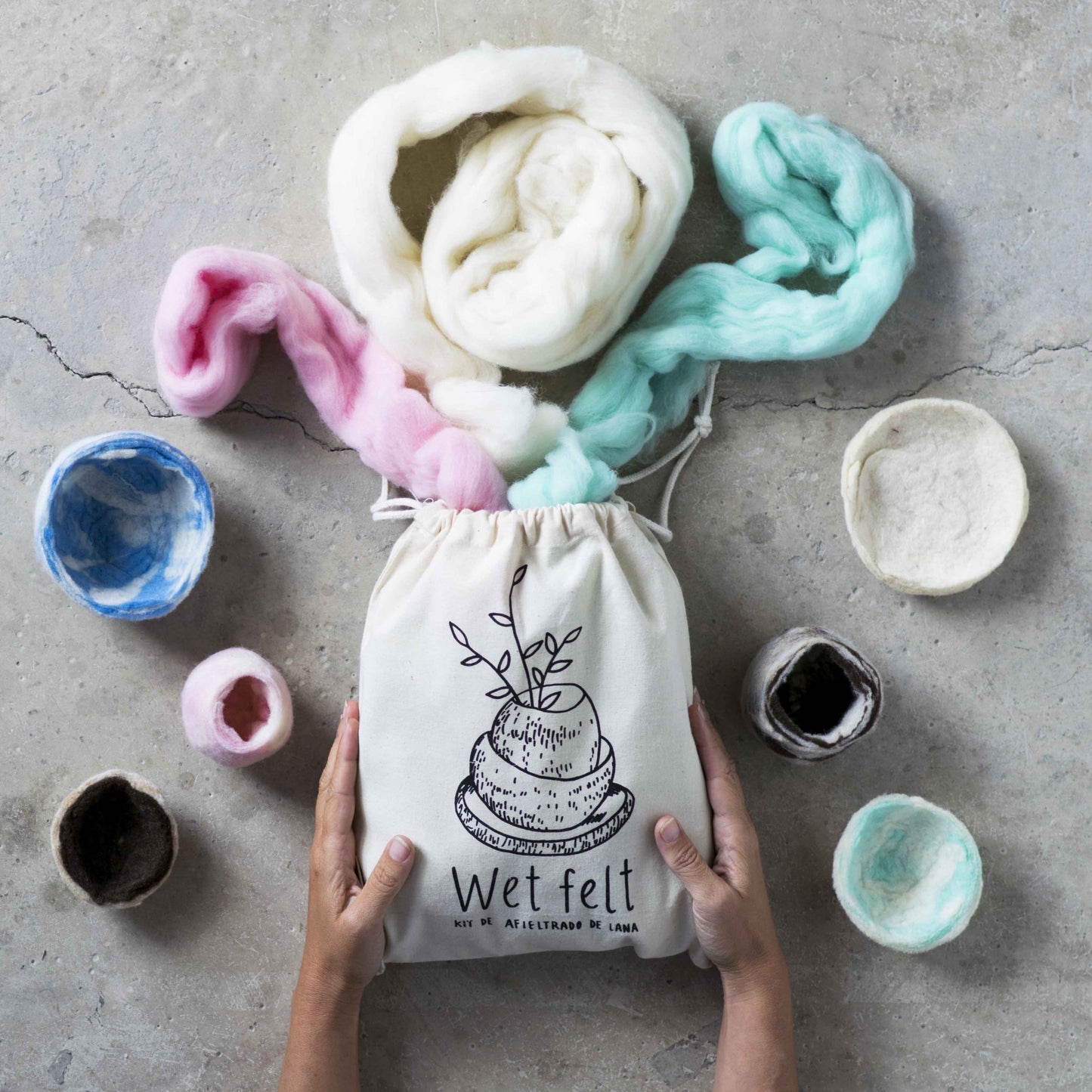 Wet Felting: Cuencos Lana
