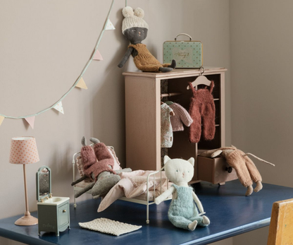 Lavabo aparador amb mirall, Ratolí - Menta fosc Maileg