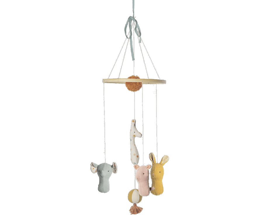 Móvil bebé amigos de la canción de cuna Maileg