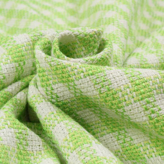 Tweed reciclado cuadros verdes (€/10 cm)