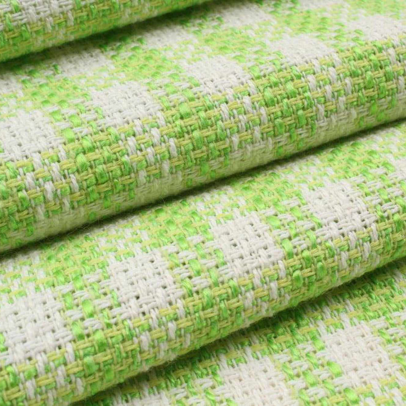 Tweed reciclado cuadros verdes (€/10 cm)