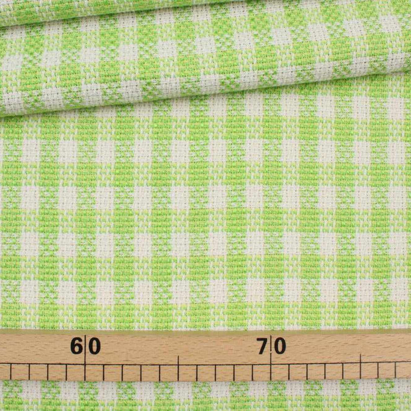 Tweed reciclado cuadros verdes (€/10 cm)