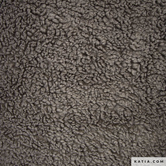 Tela de pèl sintètic tipus caniche en color gris pedra (€/10 cm)
