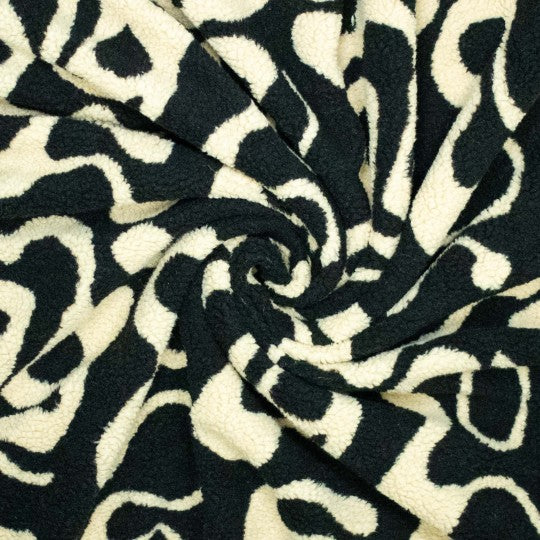 Tela Borreguito jacquard teddy waves