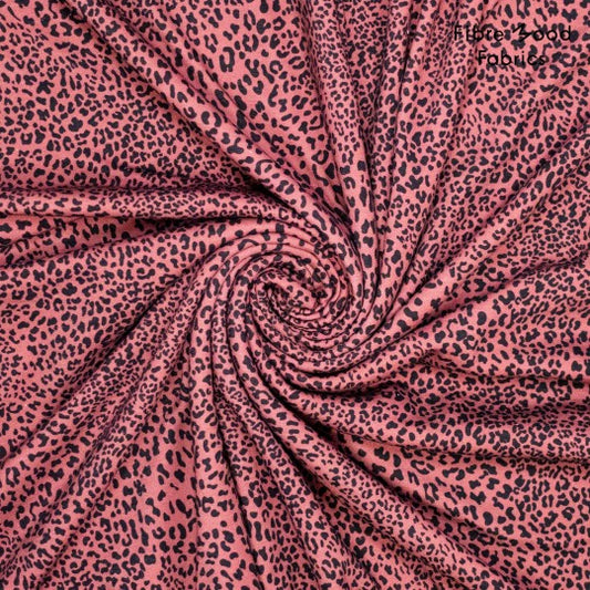 Knit heavy jog lleopard