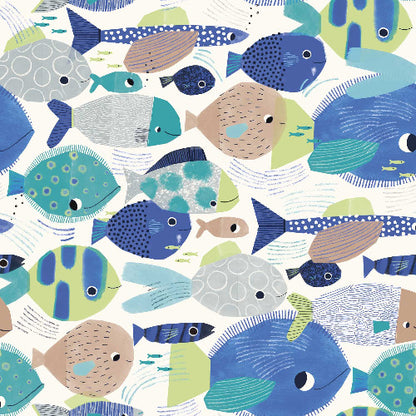 Tela de punt Jersey Tropical Deep Sea