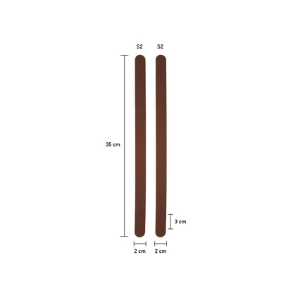 Asas polipiel 35 cm Marrón