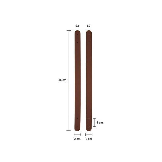 Asas polipiel 35 cm Marrón