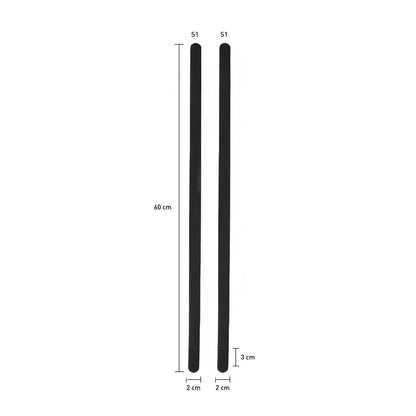 Asas polipiel 60 cm Negro