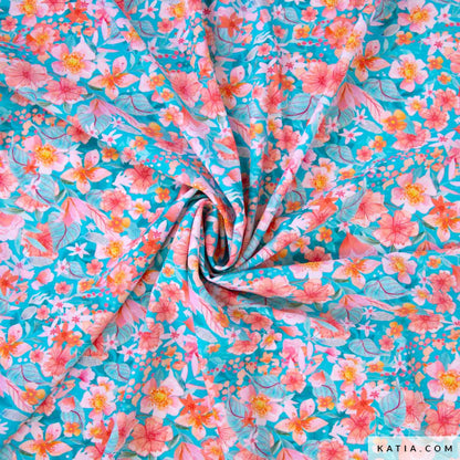 Licra per a moda de bany estampada Darwin Flora (€/10cm)