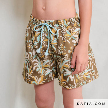 Tela para moda de baño con estampado de Palmeras (€/10cm)