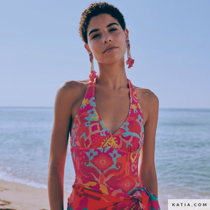 Tela de baño estampada Maya (€/10cm)