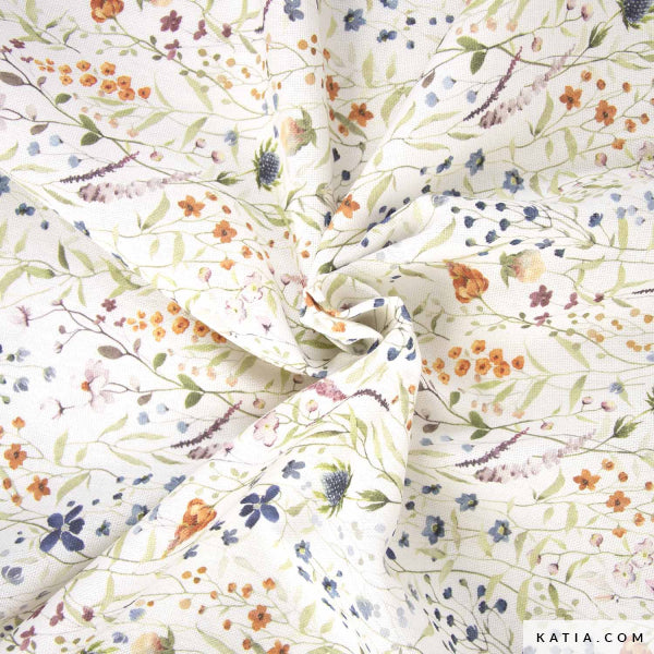 Tela de canvas reciclado Winter Wild Flowers (€/10 cm)