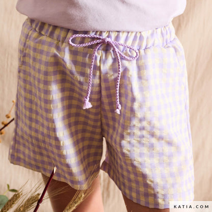 Tela de cuadros bicolor Lilac & Corn Vichy Gingham Little (€/10cm)