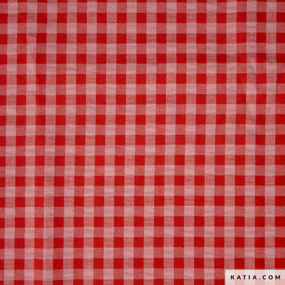 Tela de cuadros bicolor Red & Pink Vichy Gingham Little (€/10cm)