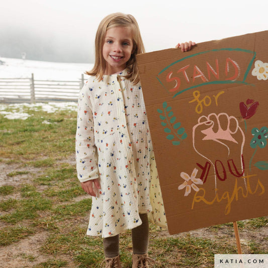 Tela de mussolina de cotó Stand Right Flowers (€/10 cm)