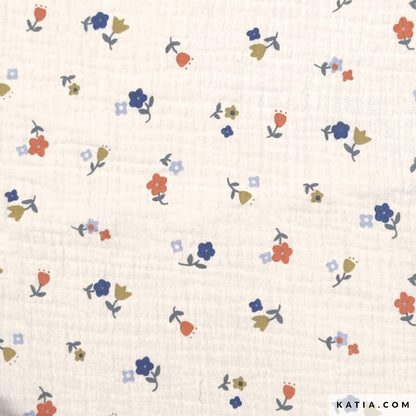 Tela de mussolina de cotó Stand Right Flowers (€/10 cm)