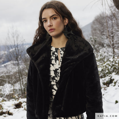 Tela de pèl curt polar Black (€/10 cm)