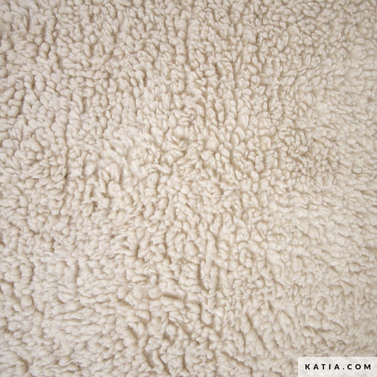 Teixit de pèl sintètic tipus caniche en color sorra (€/10 cm)