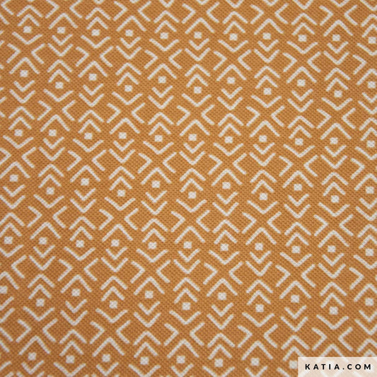 Pique Cotton Print Geo Africa (€/10cm)