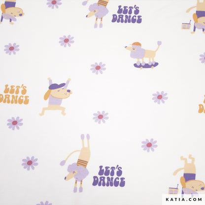 Tela de punto camiseta Disco Dogs (€/10cm)