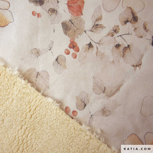 Sherpa bonded suede print  (€/10 cm)