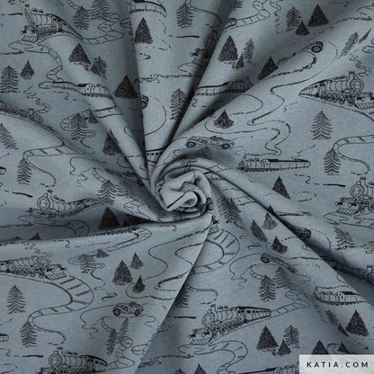sudadera afelpada con estampado de trenes (€/10cm)