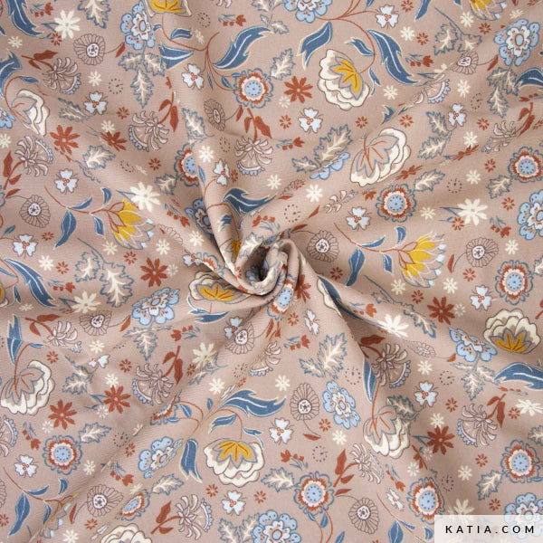 Sudadera afeltadas con estampado floral retro (€/10cm)