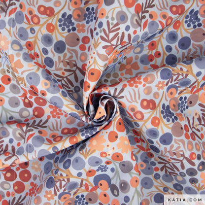 Tela repelente al agua con estampado en colores vivos (€/10cm)