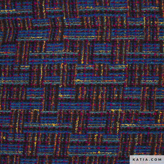 Tela tipo Chanel multicolor con textura bouclé (€/10 cm)